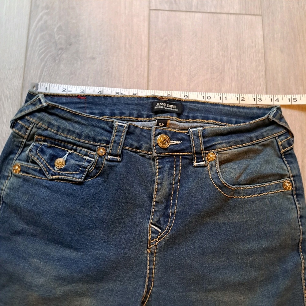 True Religion Jennie Curvy Jeans Womens 28 Blue Mid Rise Super Skinny Stretch - Picture 8 of 14